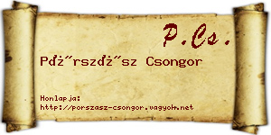 Pórszász Csongor névjegykártya